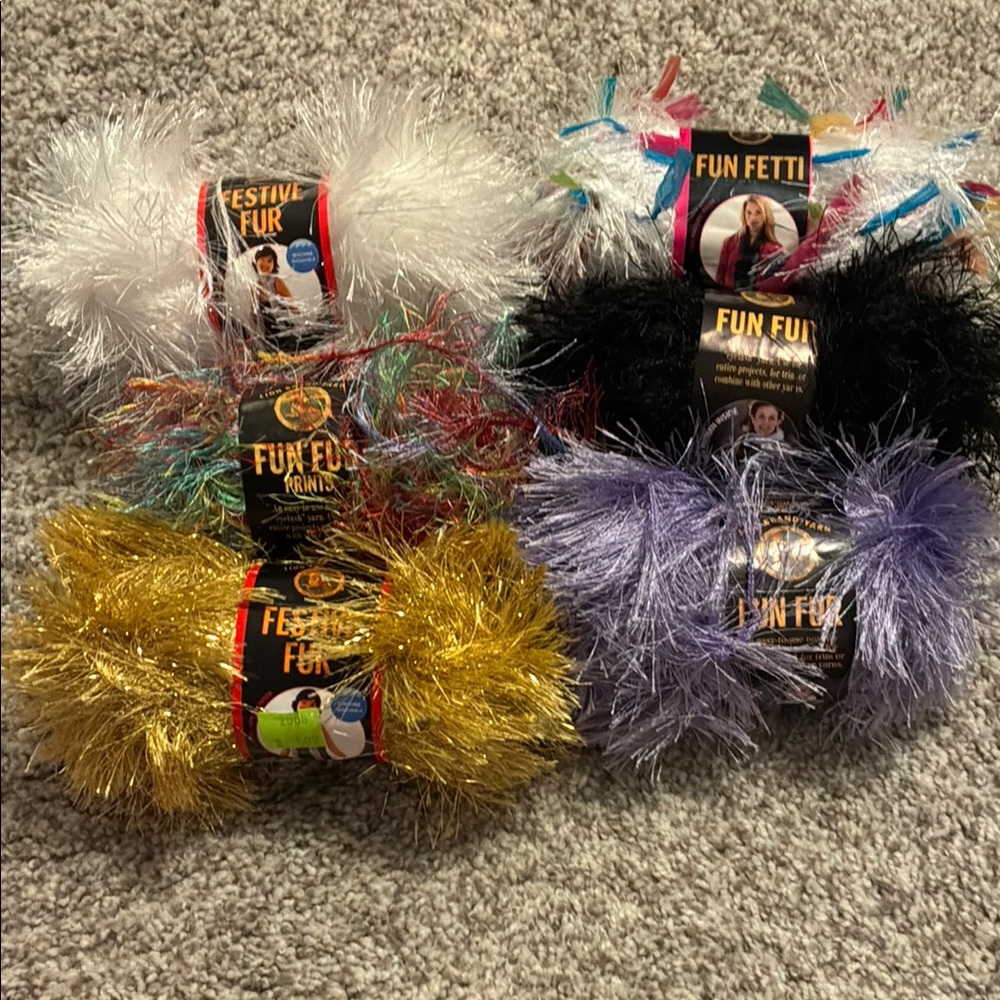 Yarn Bundle - Gold, Black, White, Purple